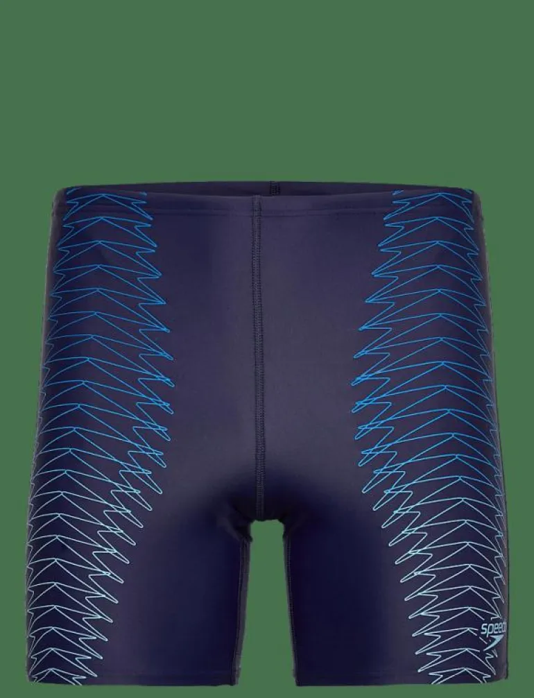 Mens Duo Logo Print Mid Jammer - Badbyxor