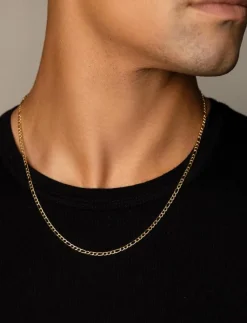 Men's Gold Figaro Chain in 3mm - Halsband