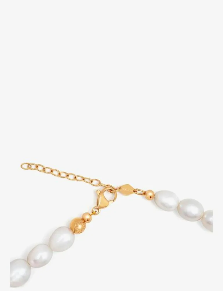 Men's Smiley Face Pearl Choker with Assorted Beads - Halsband