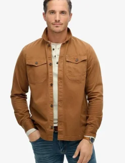 MERCHANT HERRINGBONE OVERSHIRT - Jackor & rockar