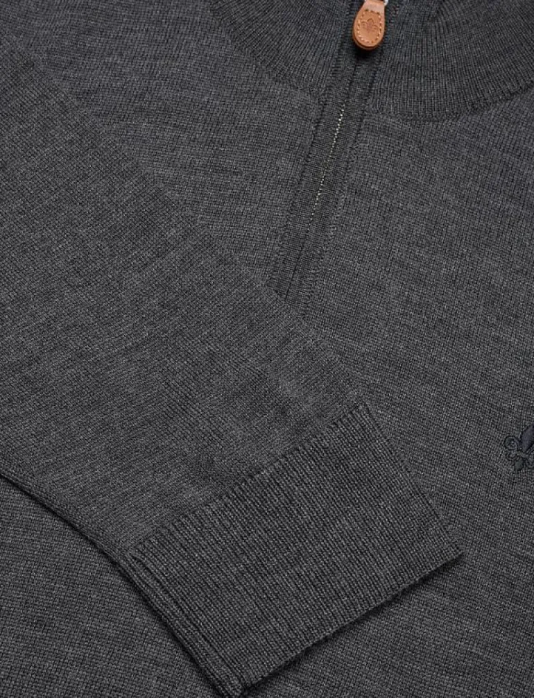 Merino John Zip - Stickat