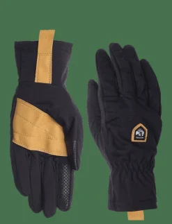 Merino Windwool Liner - 5 finger Black - Fingervantar