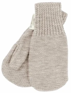 MERINO WOOL KNITTED MITTENS - Babyvantar
