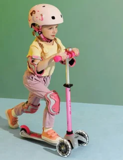 Micro - Knee and Elbow Protective Pads - Reflective Pink S - Hjälm och Skydd