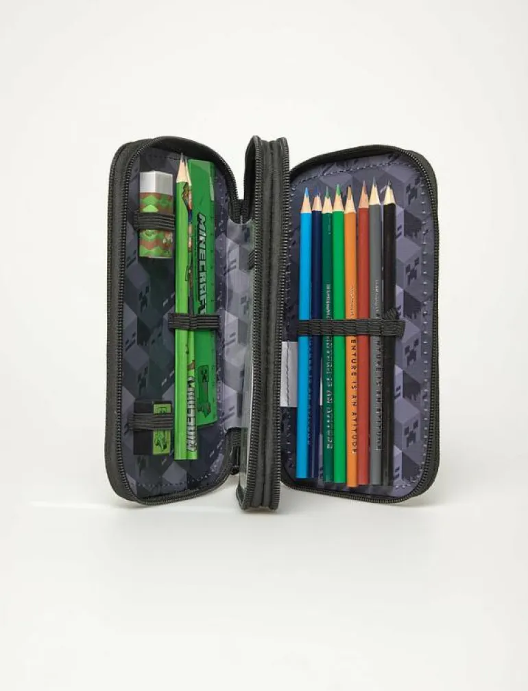 MINECRAFT, Fylld dubbeldäckare - Pennfodral