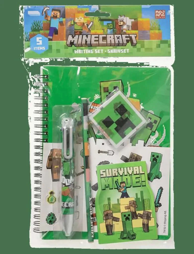 MINECRAFT, Skrivarset, med flerfärgad penna - Kalendrar & Anteckningsblock