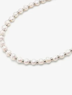 Mini Pearl Choker with Silver - Halsband
