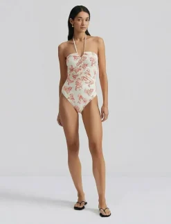 Misty ruched halterneck swimsuit - Baddräkter