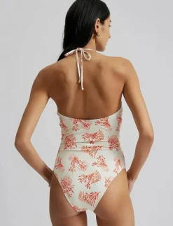 Misty ruched halterneck swimsuit - Baddräkter