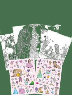 MÅLARBOK SAGOVÄRLD M STICKERS FSC® - Målar- & pysselböcker