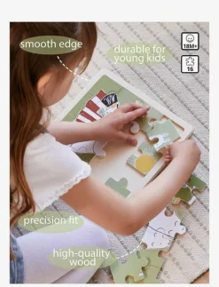 Moomin - Wooden Square Puzzle - Hugs - Träpussel