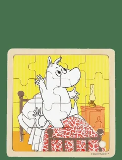 Moomin - Wooden Square Puzzle - Bedtime Jumping - Träpussel