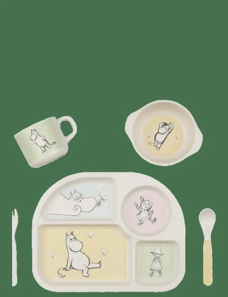 Moomin Mealtime Set with a 4 Room plate - Matdags