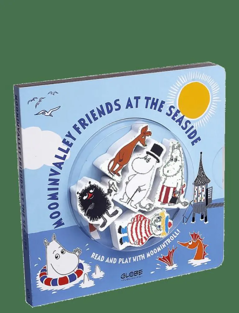 Moominvalley Book at the Seaside with 5 wooden figures (ENG) - Saga