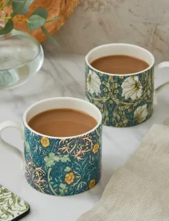 Morris & Co Mug Seaweed & Pimpernel 2-p - Kaffekoppar