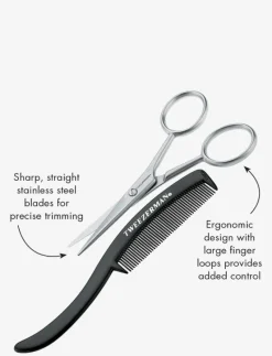 Moustache Scissors With Comb - Skäggkam