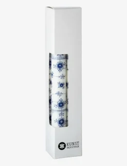 Musselmalet Taper Candles, 4 pack - Kronljus