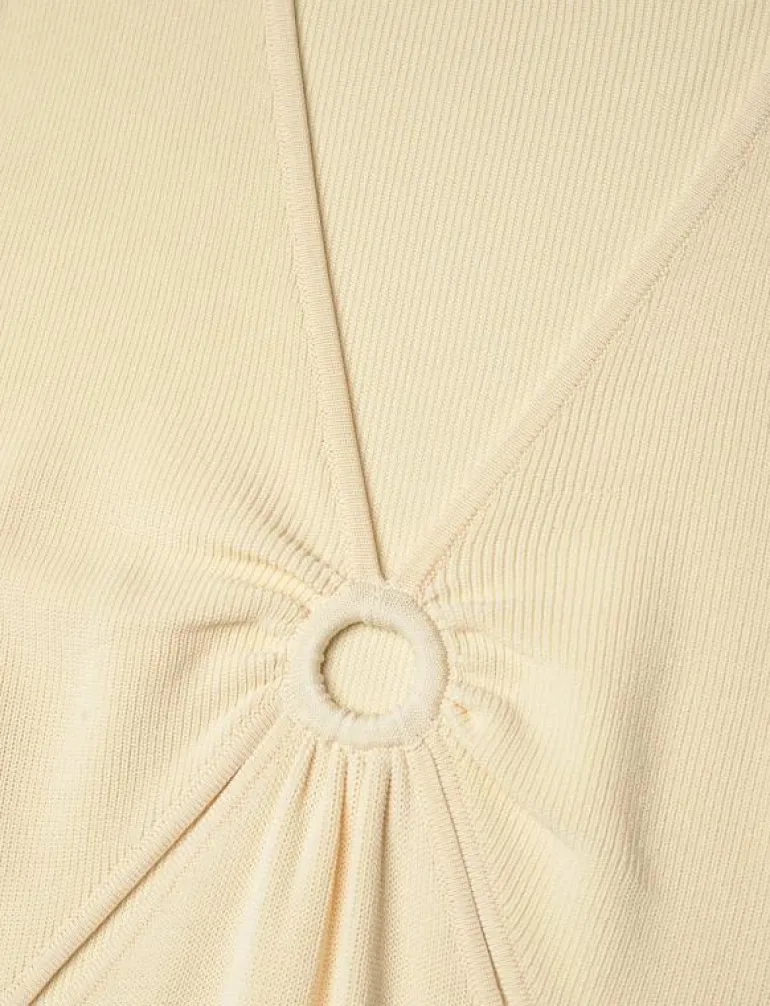 Nadia ring front knitted midi dress - Midiklänningar