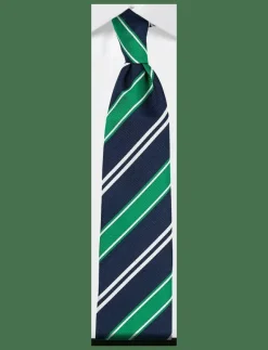 Navy Green Club Tie - Slipsar