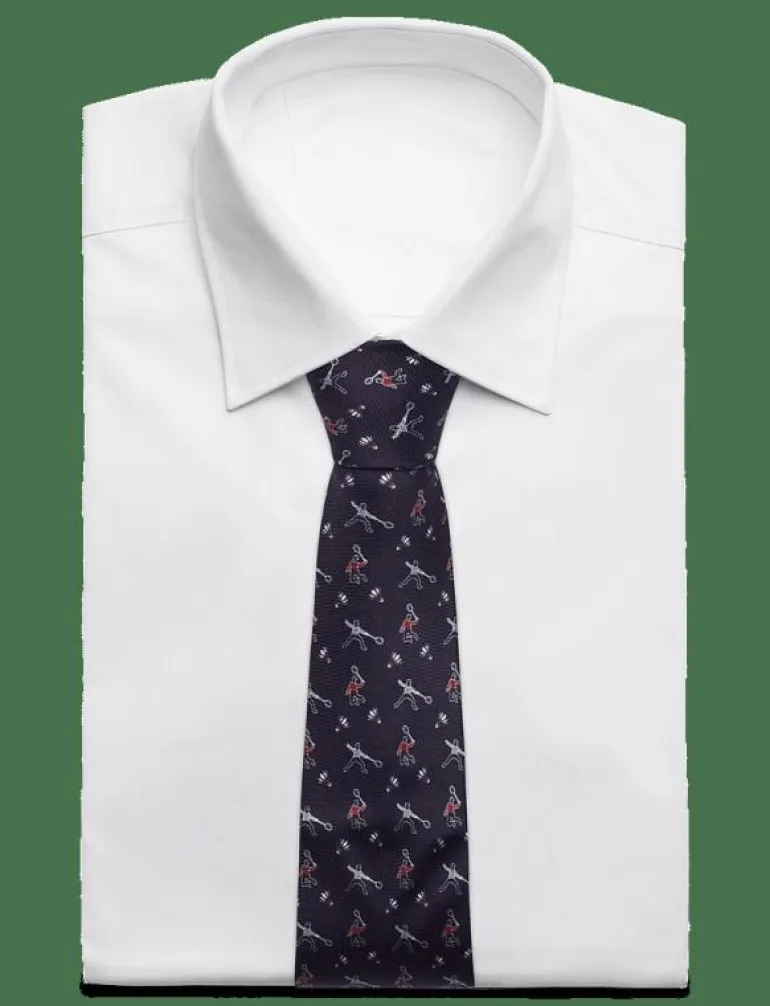 Navy Silk Badminton Player - Slipsar