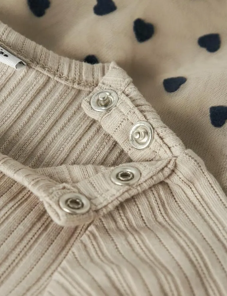 NBFNEA LS TULLE DRESS - Långärmade babyklänningar