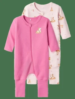NBFNIGHTSUIT 2P ZIP FF ROSE DEER NOOS - One-sie