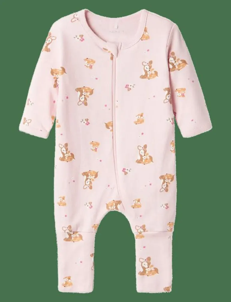 NBFNIGHTSUIT 2P ZIP FF ROSE DEER NOOS - One-sie