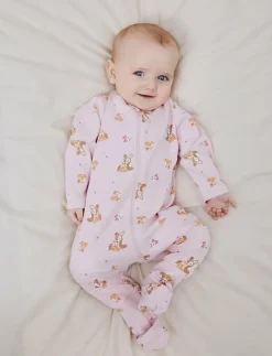 NBFNIGHTSUIT 2P ZIP FF ROSE DEER NOOS - One-sie