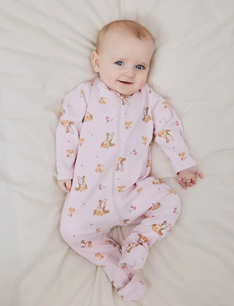 NBFNIGHTSUIT 2P ZIP FF ROSE DEER NOOS - One-sie