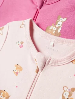 NBFNIGHTSUIT 2P ZIP FF ROSE DEER NOOS - One-sie