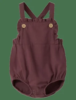 NBFREBEL LOOSE ROMBER SOLID LIL - Kortärmad bodysuit
