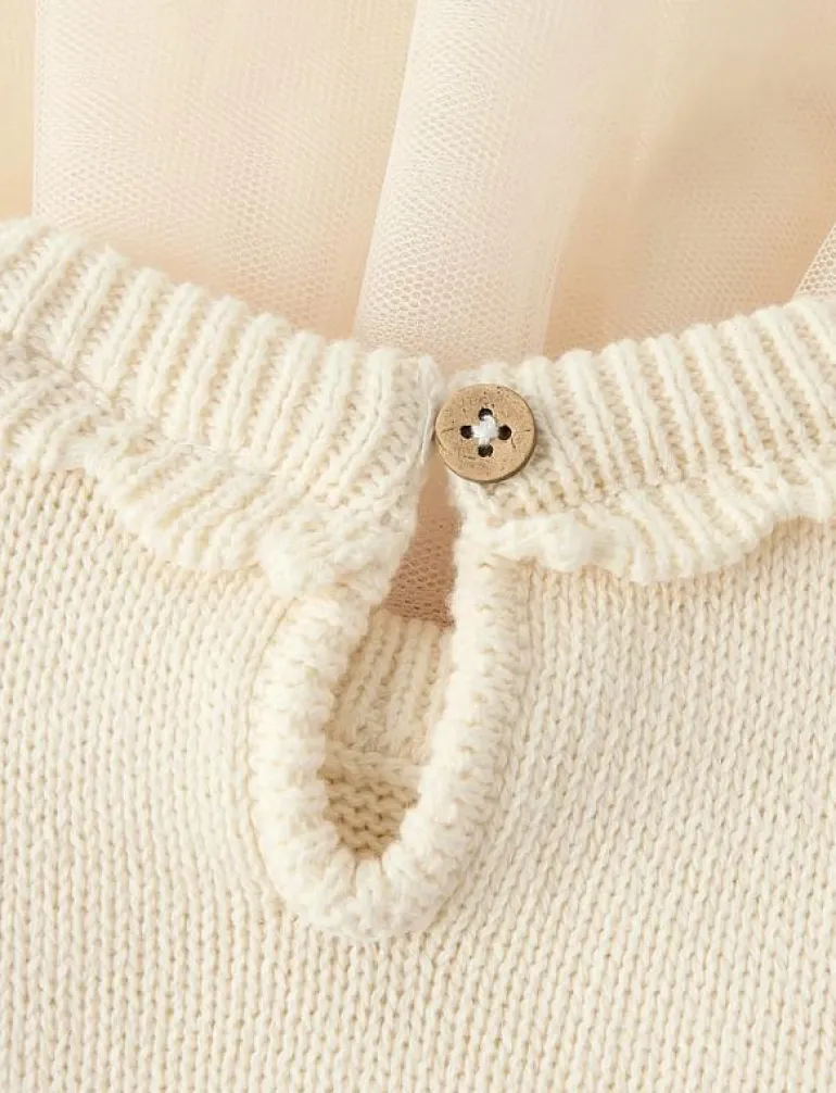 NBFSARINA LS KNIT BODY DRESS LIL - Långärmade babyklänningar
