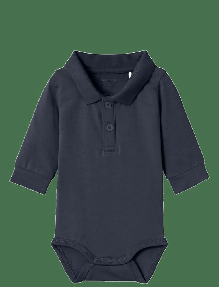 NBMHOLGER LS POLO BODY NOOS - Långärmad body