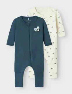 NBMNIGHTSUIT 2P ZIP FF JET TRACTOR NOOS - One-sie