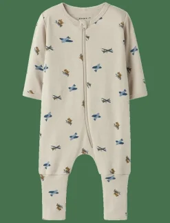 NBMNIGHTSUIT ZIP FF AIRPLANE NOOS - One-sie