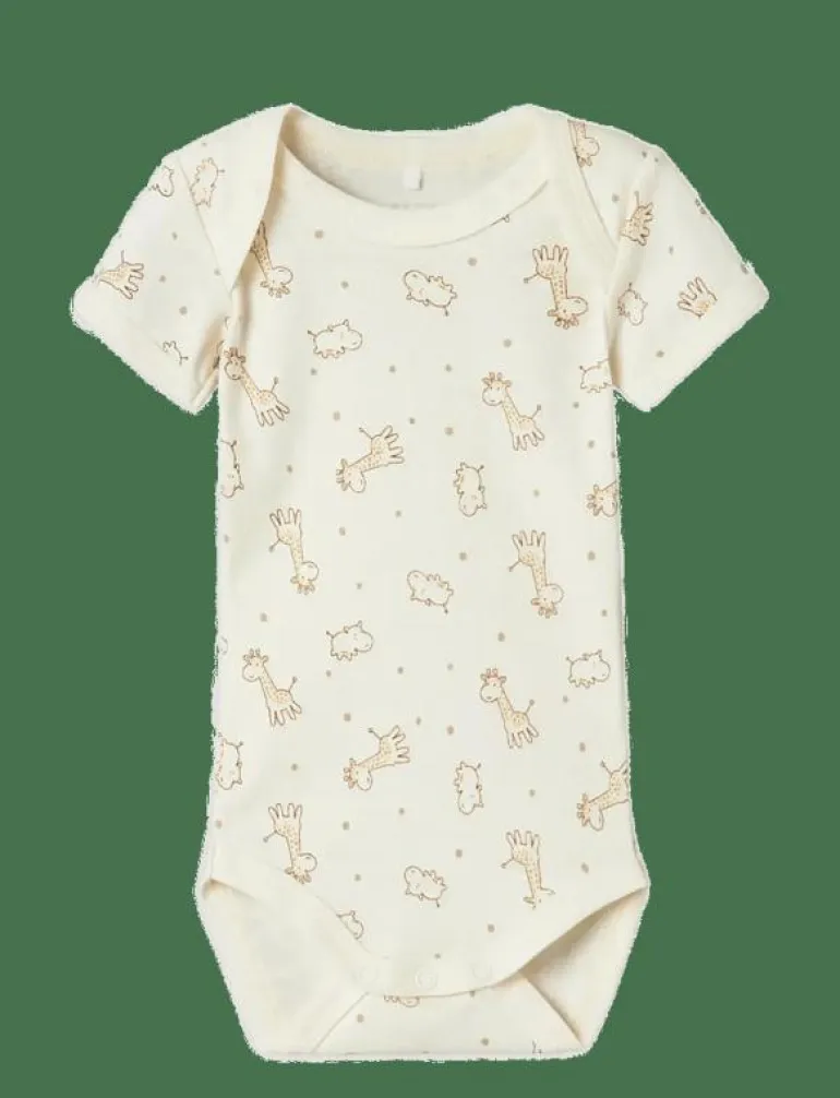 NBNBODY 3P SS JET STREAM GIRAFFE NOOS - Kortärmad body