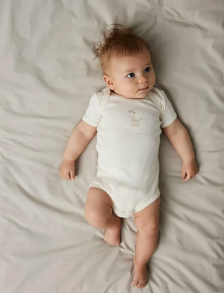 NBNBODY 3P SS JET STREAM GIRAFFE NOOS - Kortärmad body