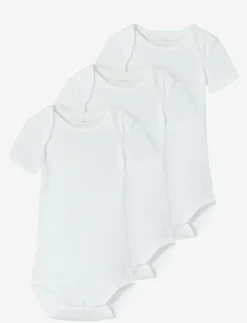 NBNBODY 3P SS SOLID WHITE 4 NOOS - Kortärmad body