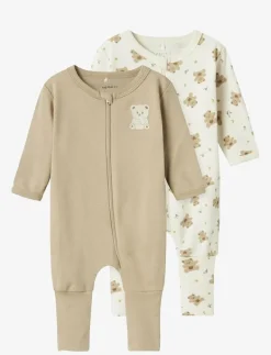 NBNNIGHTSUIT 2P ZIP FF JET BEAR NOOS - One-sie