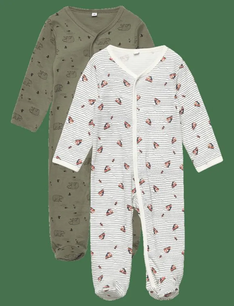 Nightsuit w/f -buttons 2-pack - One-sie