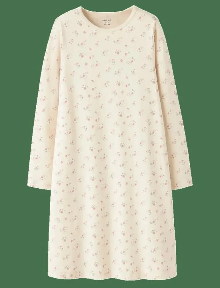 NKFNIGHTGOWN FLOWER NOOS - Nattlinnen