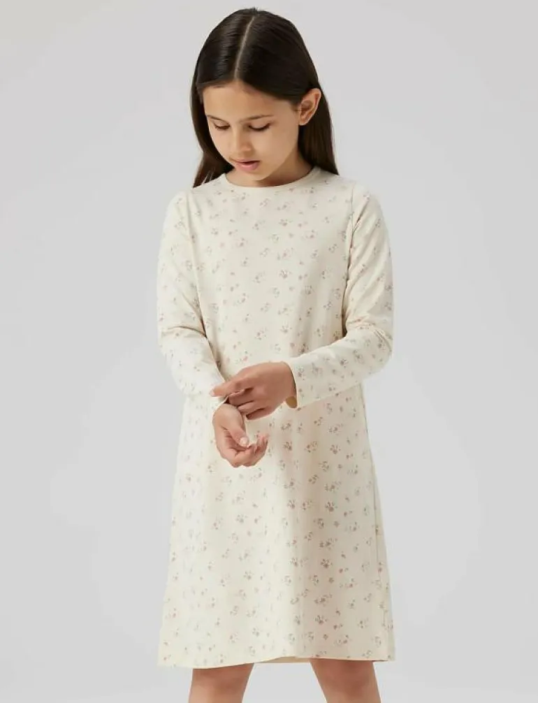 NKFNIGHTGOWN FLOWER NOOS - Nattlinnen