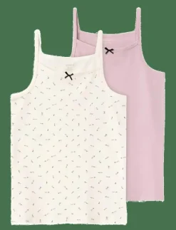 NKFSTRAP TOP 2P BUTTERCREAM FLORAL NOOS - Ärmlösa