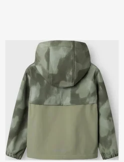 NKMALFA08 SOFTSHELL JACKET BLOCK AOP FO - Skaljacka