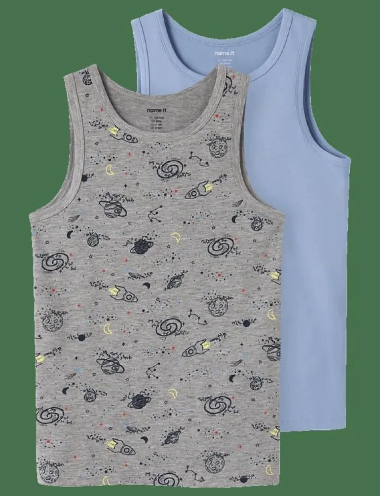 NKMTANK TOP 2P GREY SPACE NOOS - Överdelar