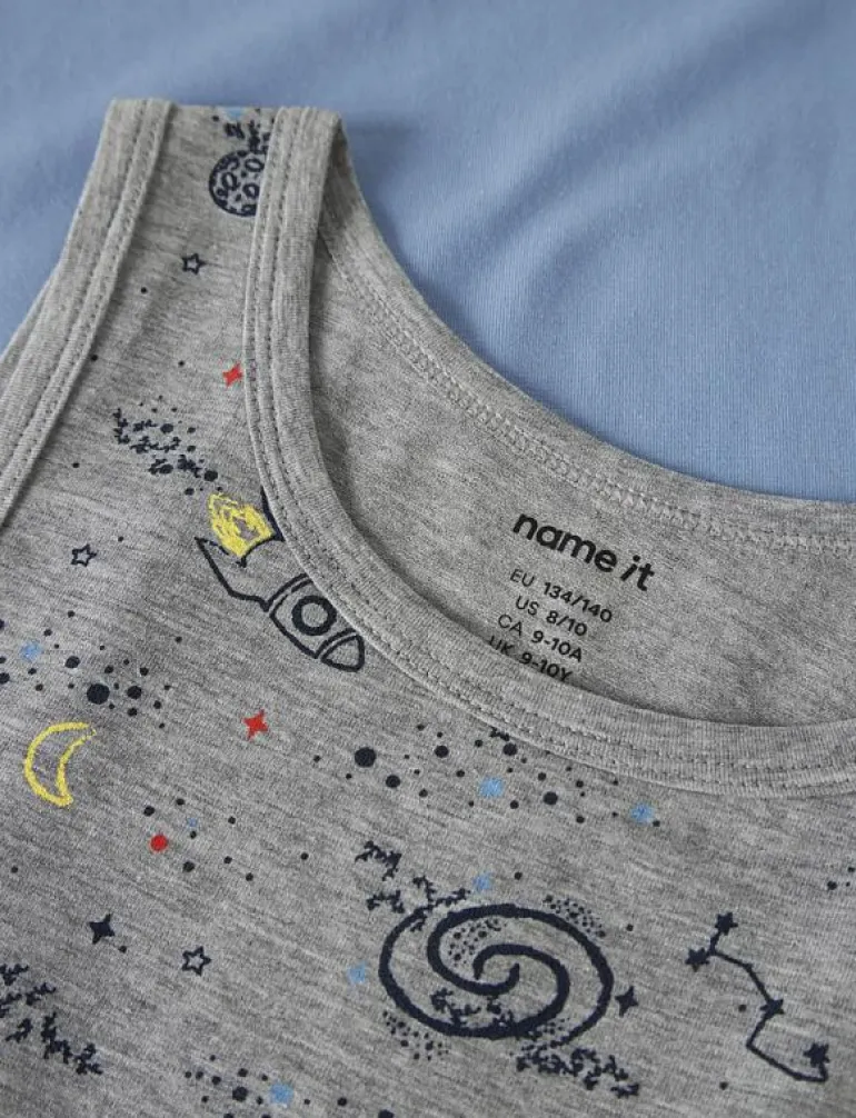 NKMTANK TOP 2P GREY SPACE NOOS - Överdelar