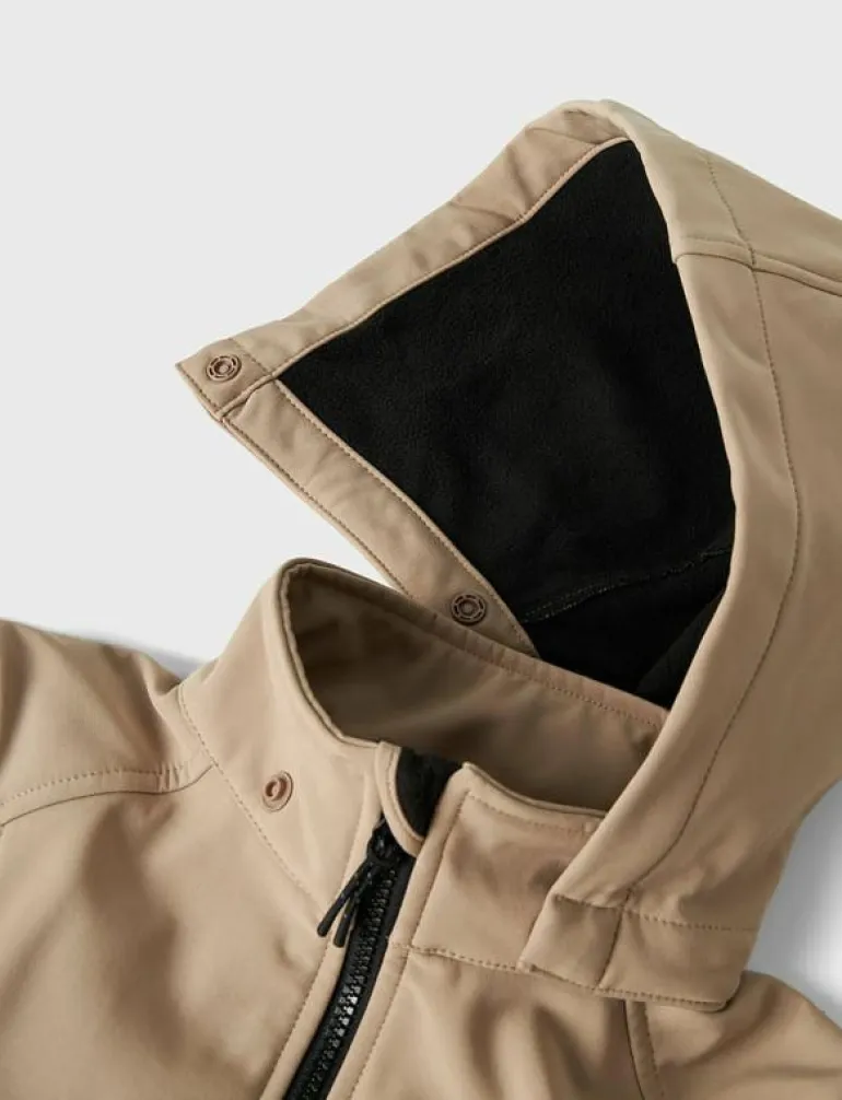 NKNALFA08 SOFTSHELL JACKET BLOCK FO - Jackor