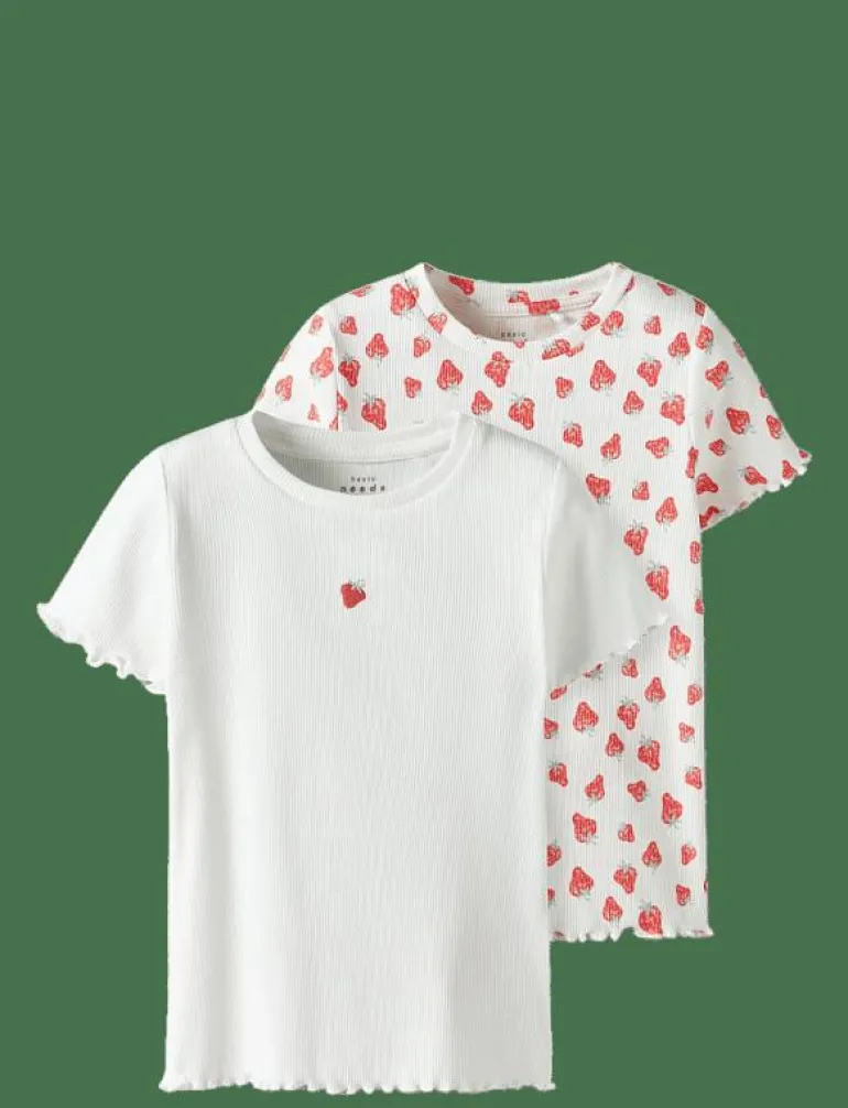 NMFVEMMA 2P AOP SS SLIM TOP - Kortärmade