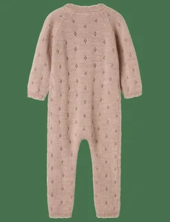 NMFWRILLA WOOL LS KNIT SUIT - Långärmad bodysuit