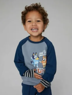 NMMSILAS BLUEY NREG SWEAT BRU SKY - Sweatshirts